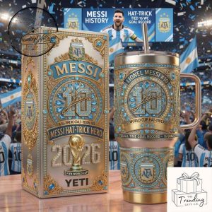 Lionel Messi #10 Argentina Tumbler Limited Edition World Cup Hat-Trick Hero 2026 Memorabilia Gift
