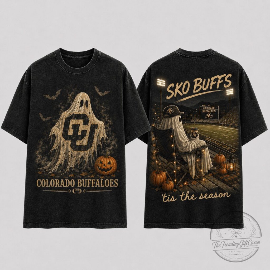 Colorado Buffaloes Halloween Ghost Vintage T-Shirt