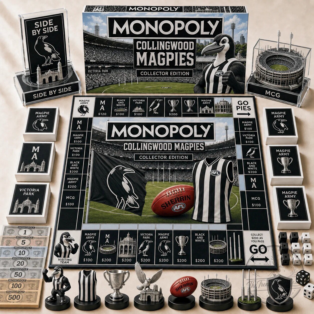 Collingwood Magpies Australian Rules Football Monopoly Collector Edition Board Game
