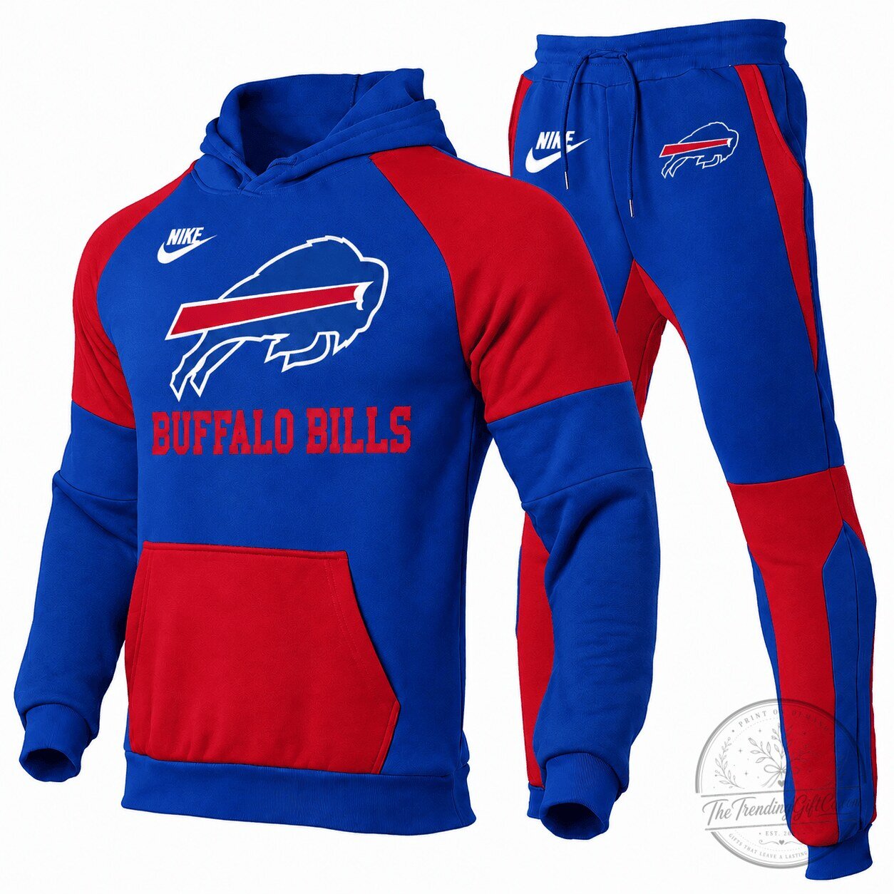 Buffalo Bills National Football League Team Hoodie and Pants Tracksuit Set