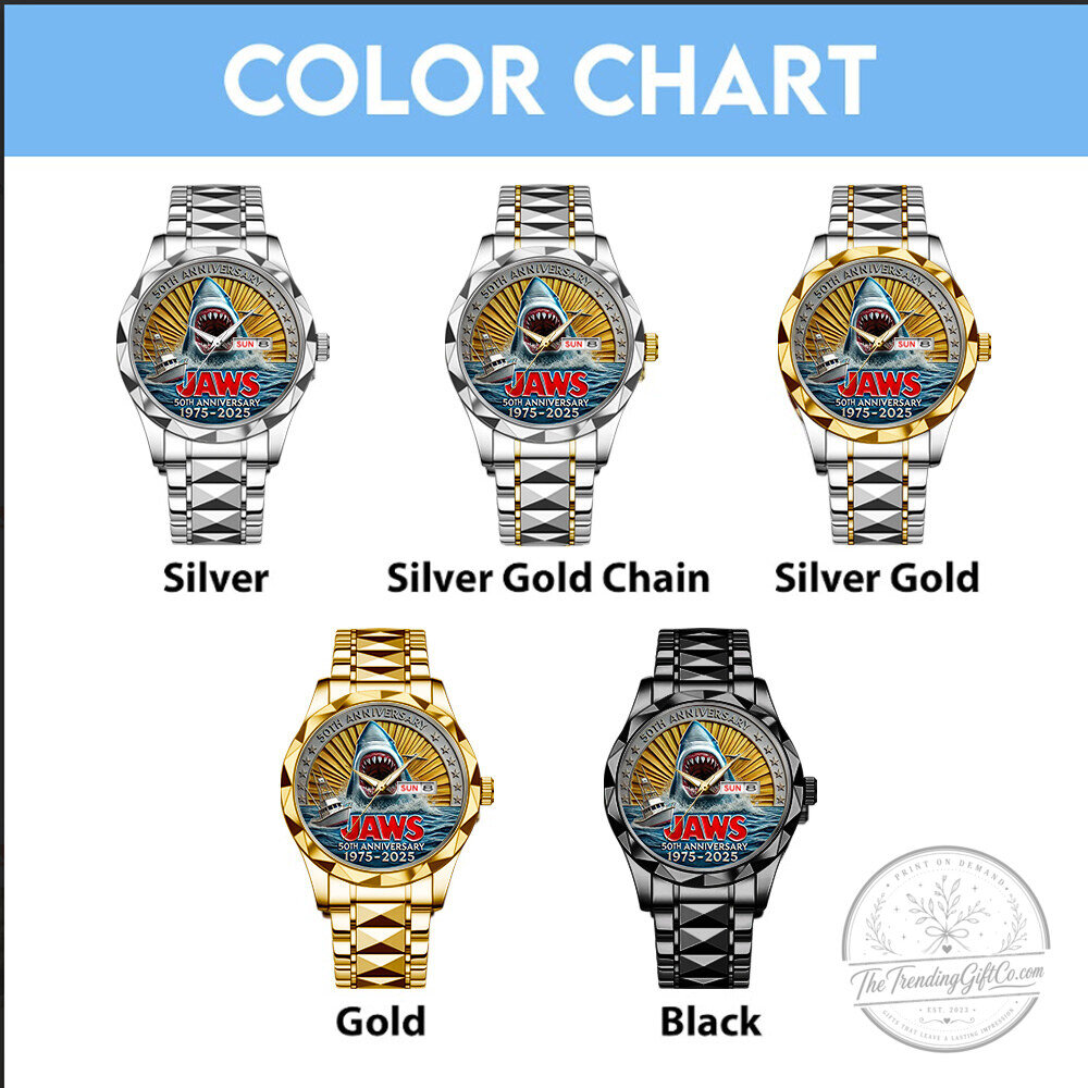 Jaws 50th Anniversary 1975-2025 Commemorative Stainless Steel Watch 6 Jaws 50th Anniversary 1975-2025 Commemorative Stainless Steel Watch