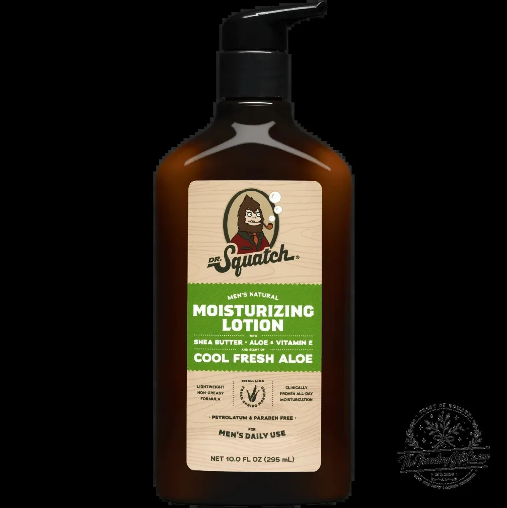 Dr. Squatch Men's Natural Moisturizing Lotion with Cool Fresh Aloe Scent