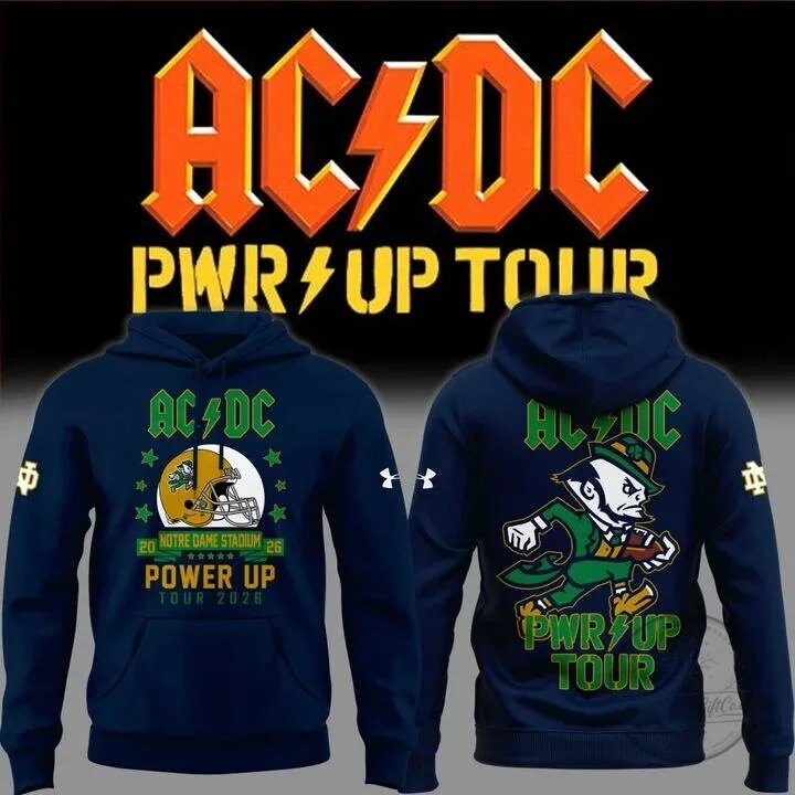 Notre Dame Football AC/DC Power Up Tour 2026 Hoodie 5 Notre Dame Football AC/DC Power Up Tour 2026 Hoodie