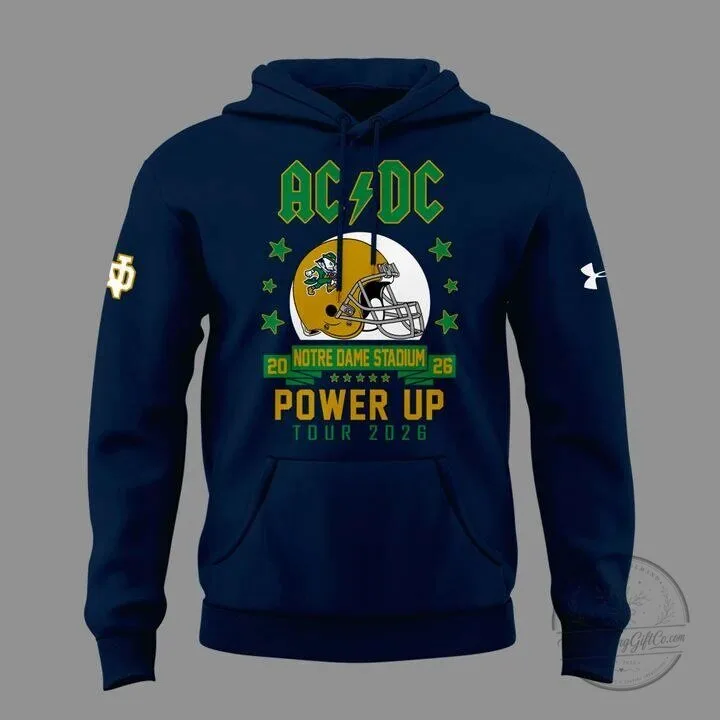 Notre Dame Football AC/DC Power Up Tour 2026 Hoodie 6 Notre Dame Football AC/DC Power Up Tour 2026 Hoodie