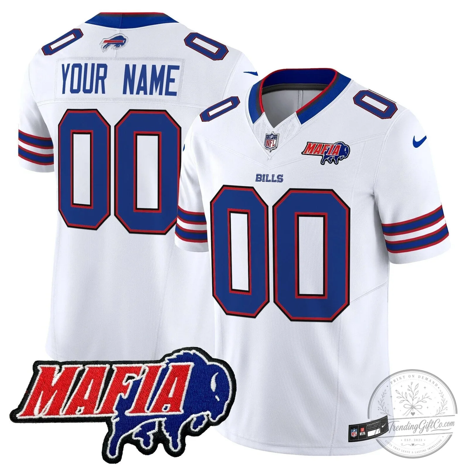 Buffalo Bills Mafia Custom Stitched Football Jersey 8 Buffalo Bills Mafia Custom Stitched Football Jersey