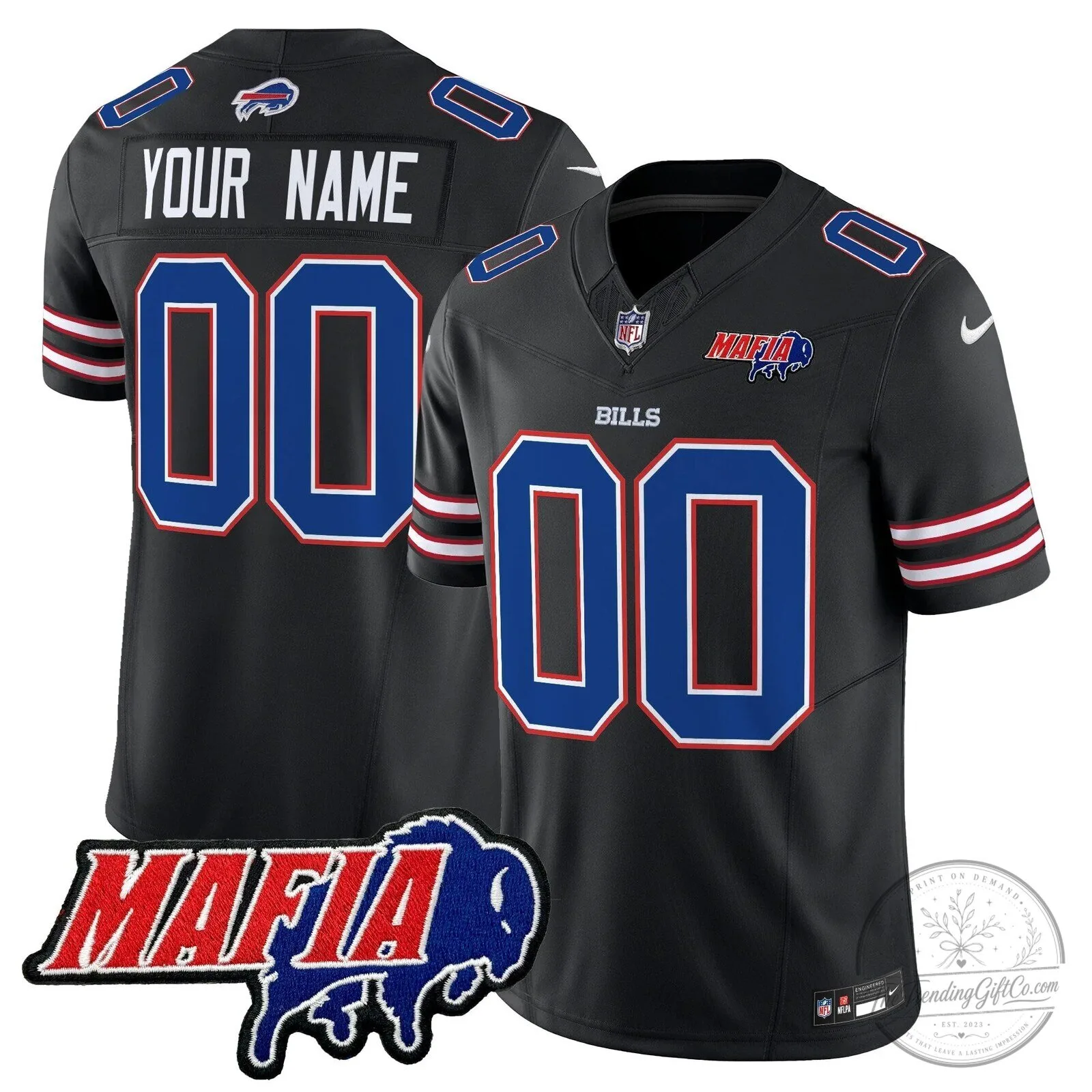 Buffalo Bills Mafia Custom Stitched Football Jersey 9 Buffalo Bills Mafia Custom Stitched Football Jersey