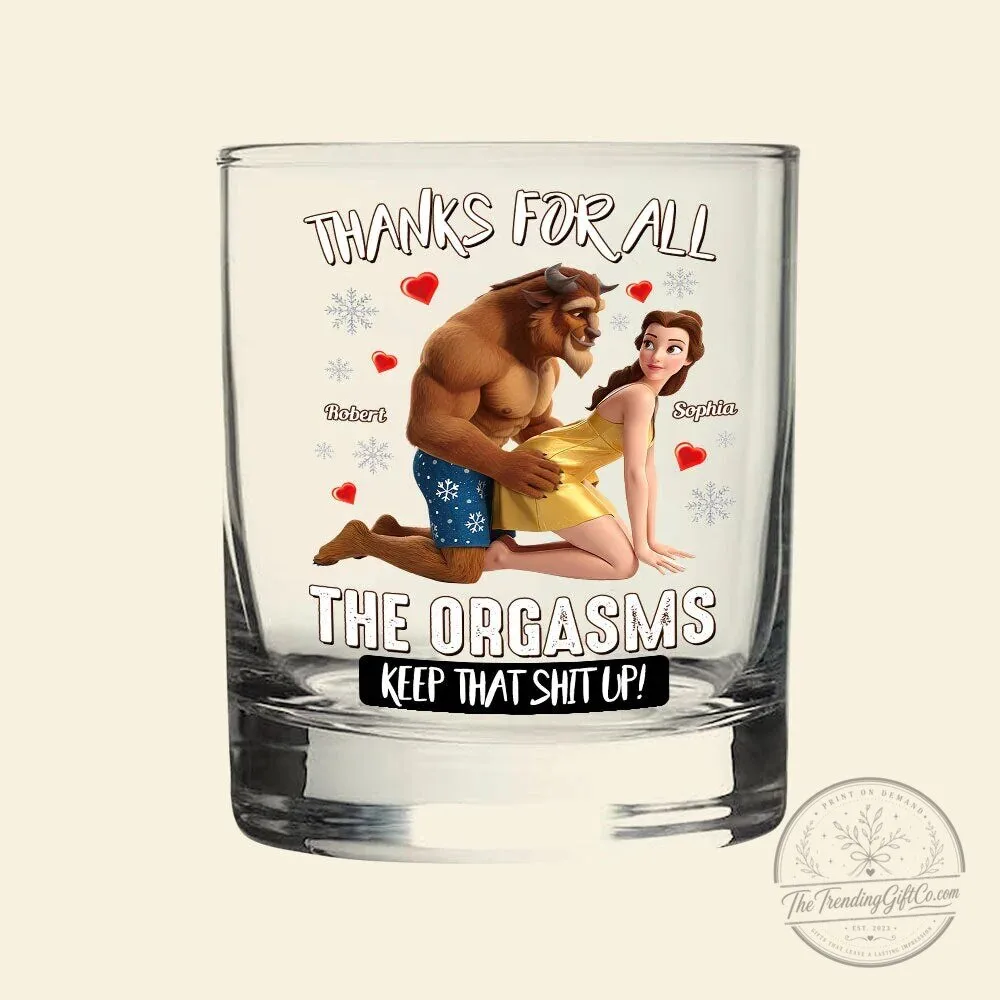 Beauty and the Beast Funny Couple Whiskey Glass 8 Beauty and the Beast Funny Couple Whiskey Glass