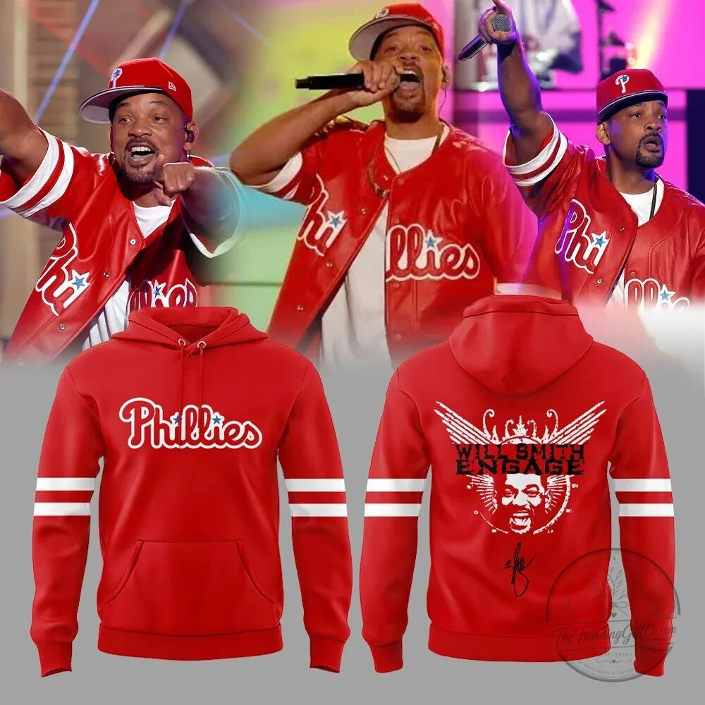 Philly Phillies Will Smith Engage Red Baseball Hoodie