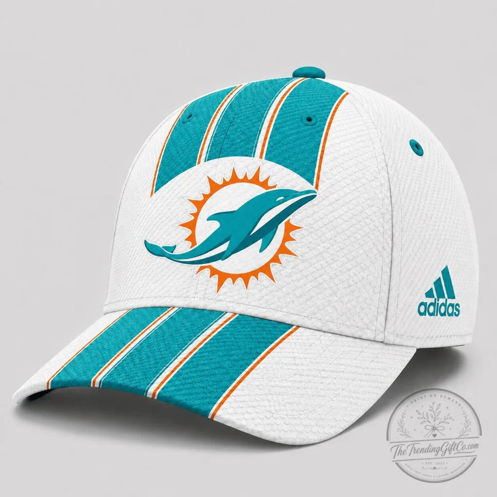 Miami Dolphins National Football League Triple Stripe Premium Classic Cap Hat Miami Dolphins National Football League Triple Stripe Premium Classic Cap Hat