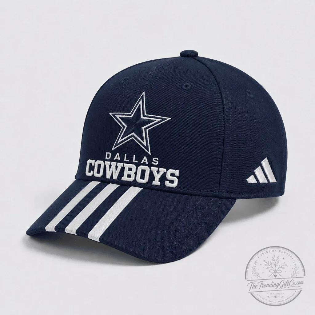 Dallas Cowboys National Football League Adidas Navy Blue Triple Stripe Cap Hat Dallas Cowboys National Football League Adidas Navy Blue Triple Stripe Cap Hat