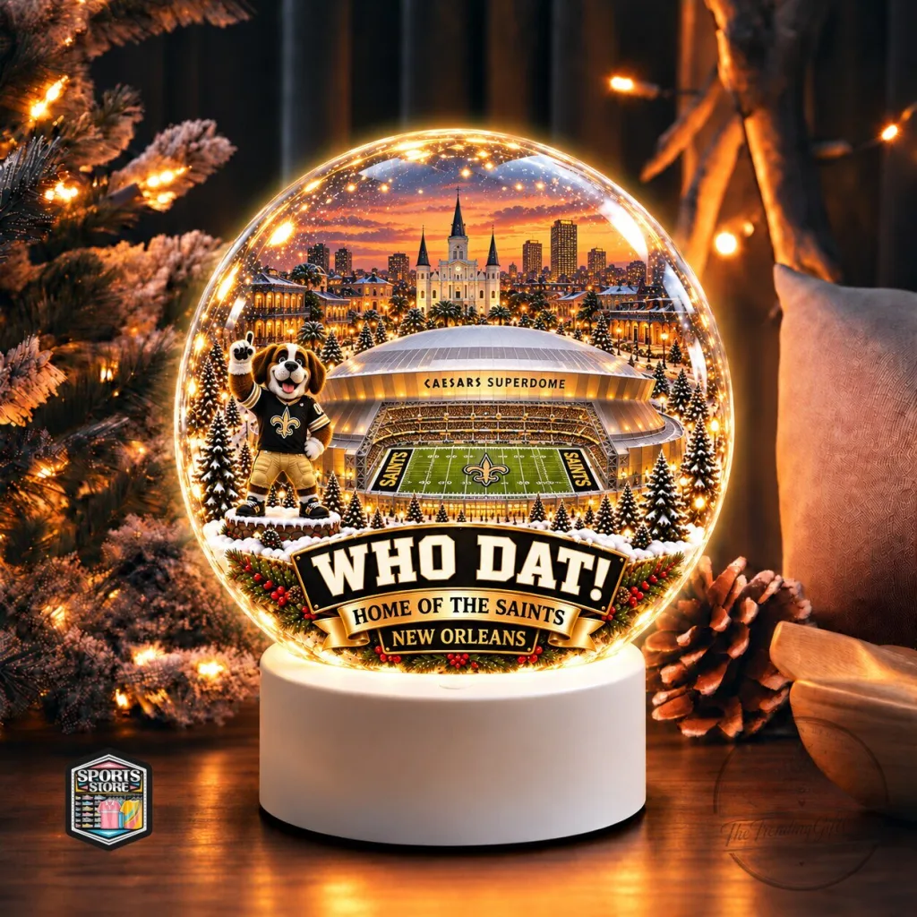 New Orleans Saints Caesars Superdome Light Up Snow Globe New Orleans Saints Caesars Superdome Light Up Snow Globe