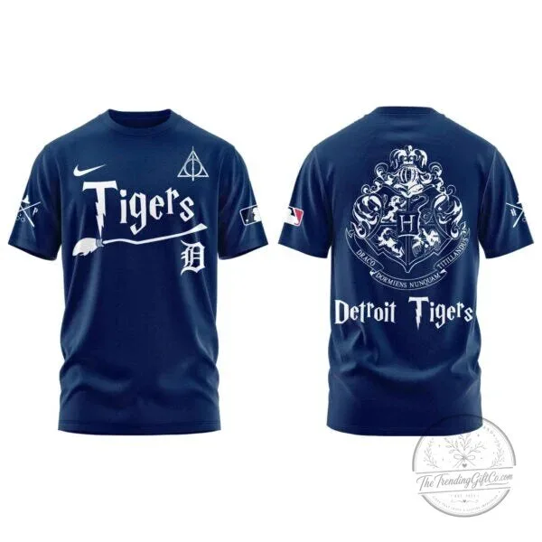 Detroit Tigers Harry Potter Night 2025 Blue T-Shirt 5 Detroit Tigers Harry Potter Night 2025 Blue T-Shirt