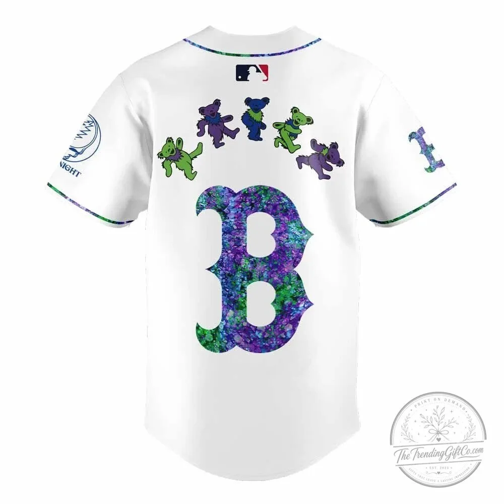 Boston Red Sox Grateful Dead Night Limited Edition Baseball Jersey 6 Boston Red Sox Grateful Dead Night Limited Edition Baseball Jersey