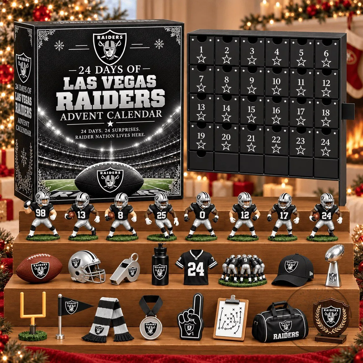 Las Vegas Raiders National Football League Advent Calendar Christmas Gift 2D 1 Las Vegas Raiders National Football League Advent Calendar Christmas Gift