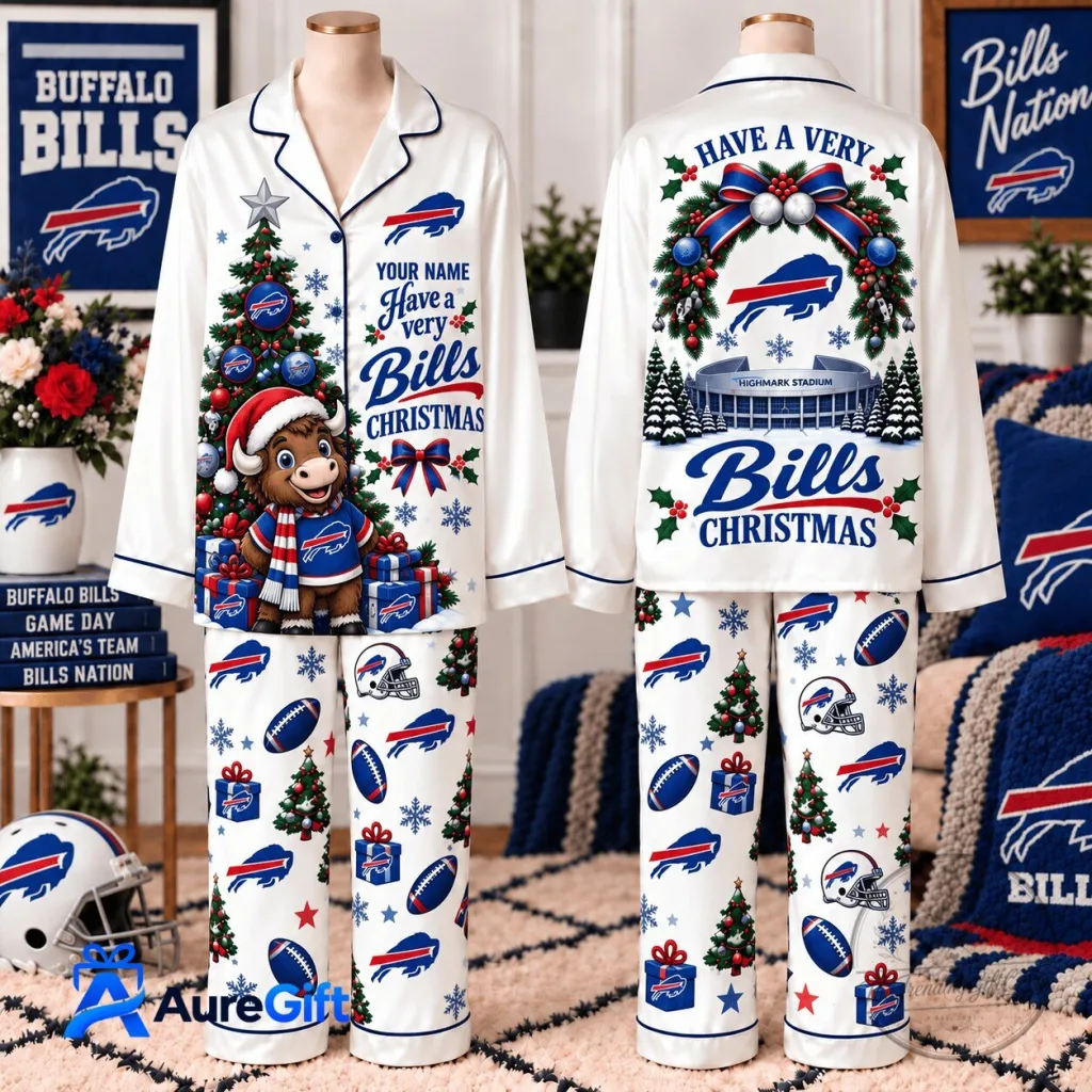 Buffalo Bills Christmas Personalized Pajamas Set for Adults Buffalo Bills Christmas Personalized Pajamas Set for Adults