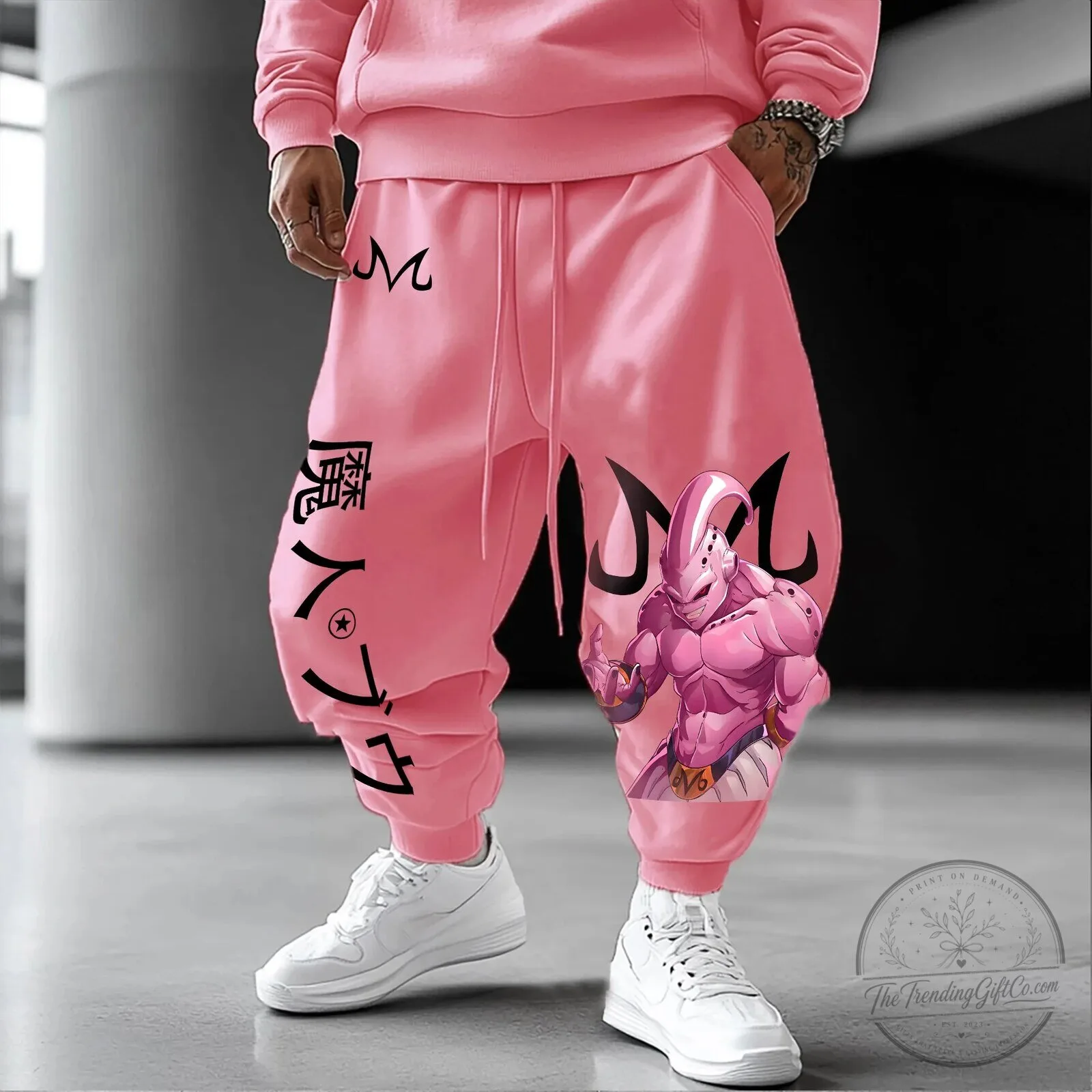Dragon Ball Z Majin Buu Character Pink Jogger Pants