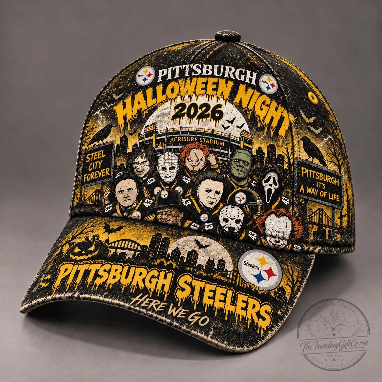 Pittsburgh Steelers Halloween Night 2026 Acrisure Stadium Cap Hat 1 Pittsburgh Steelers Halloween Night 2026 Acrisure Stadium Cap Hat