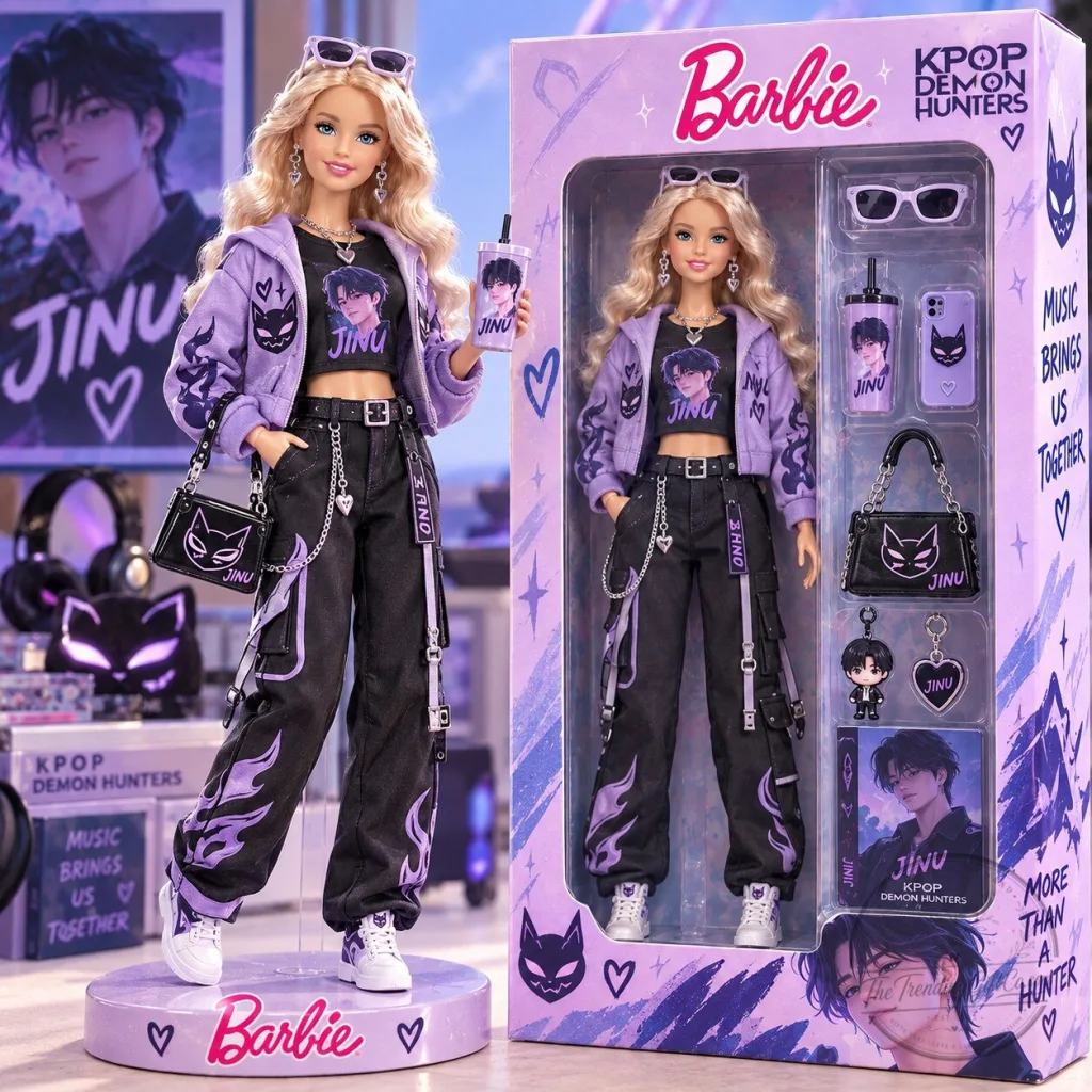 Barbie KPOP Demon Hunters Jinu Collectible Fashion Doll with Accessories Barbie KPOP Demon Hunters Jinu Collectible Fashion Doll with Accessories
