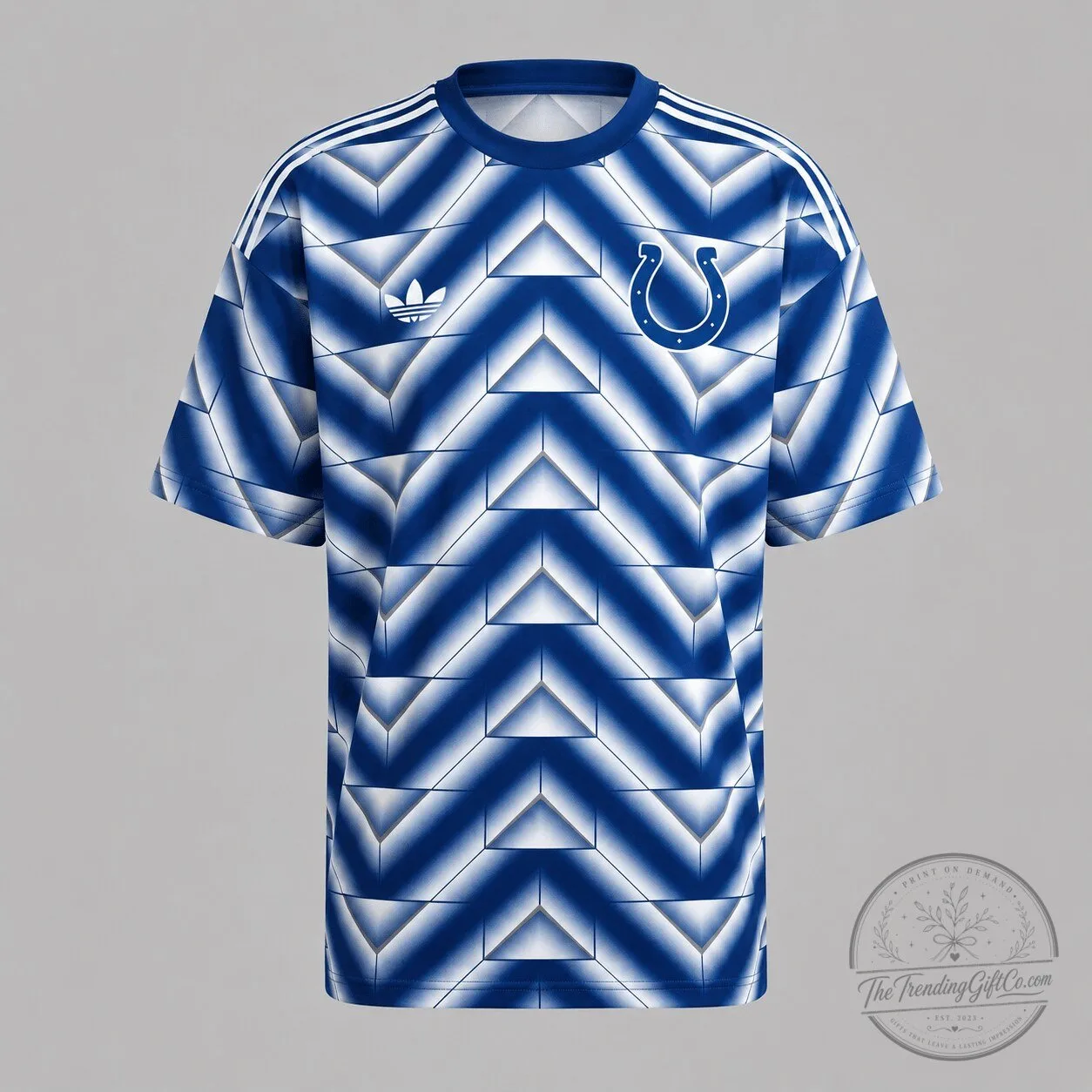 Indianapolis Colts Football Team Retro Geometric Graphic Pattern T-Shirt