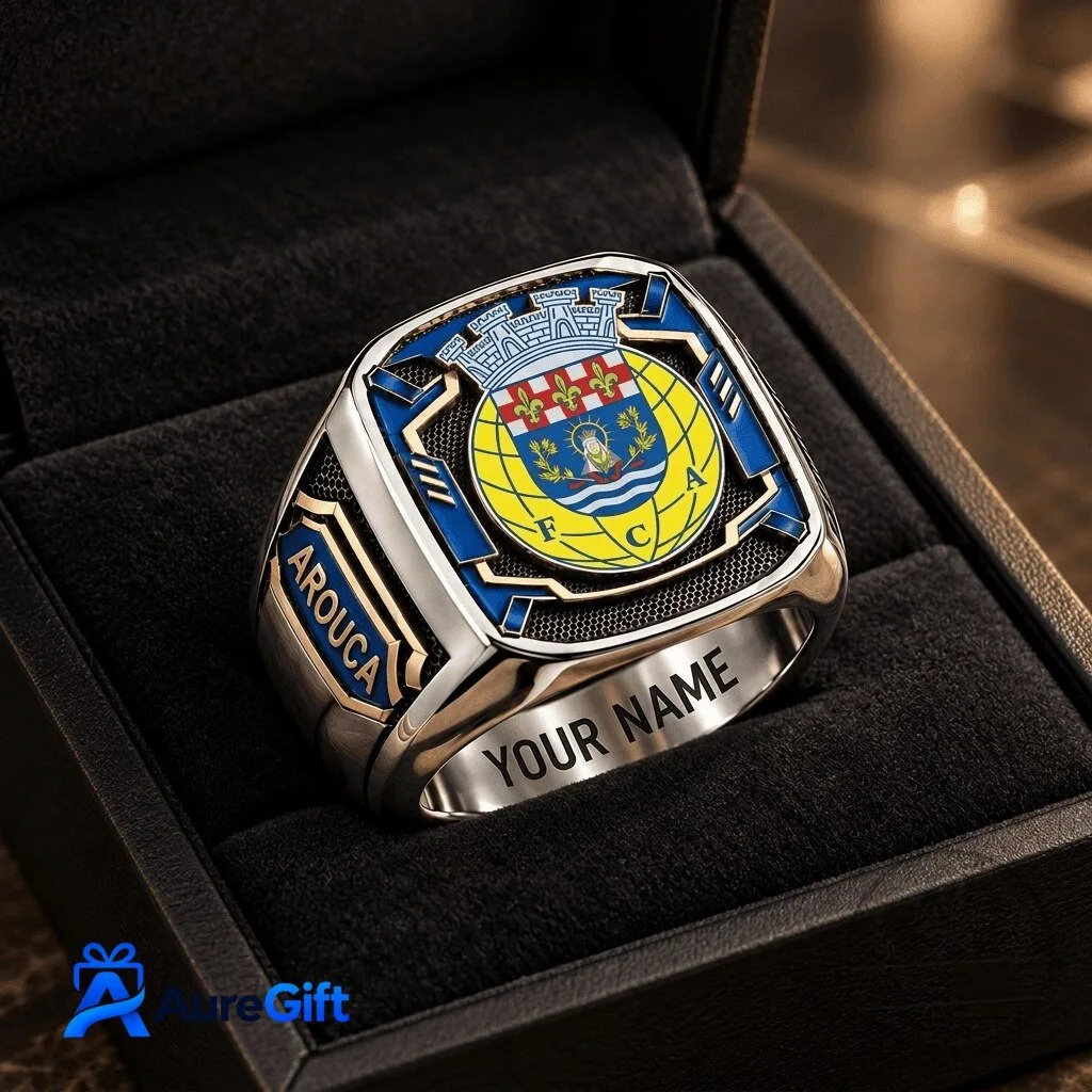 F.C. Arouca Primeira Liga Custom Fan Ring Personalized Name Engraved