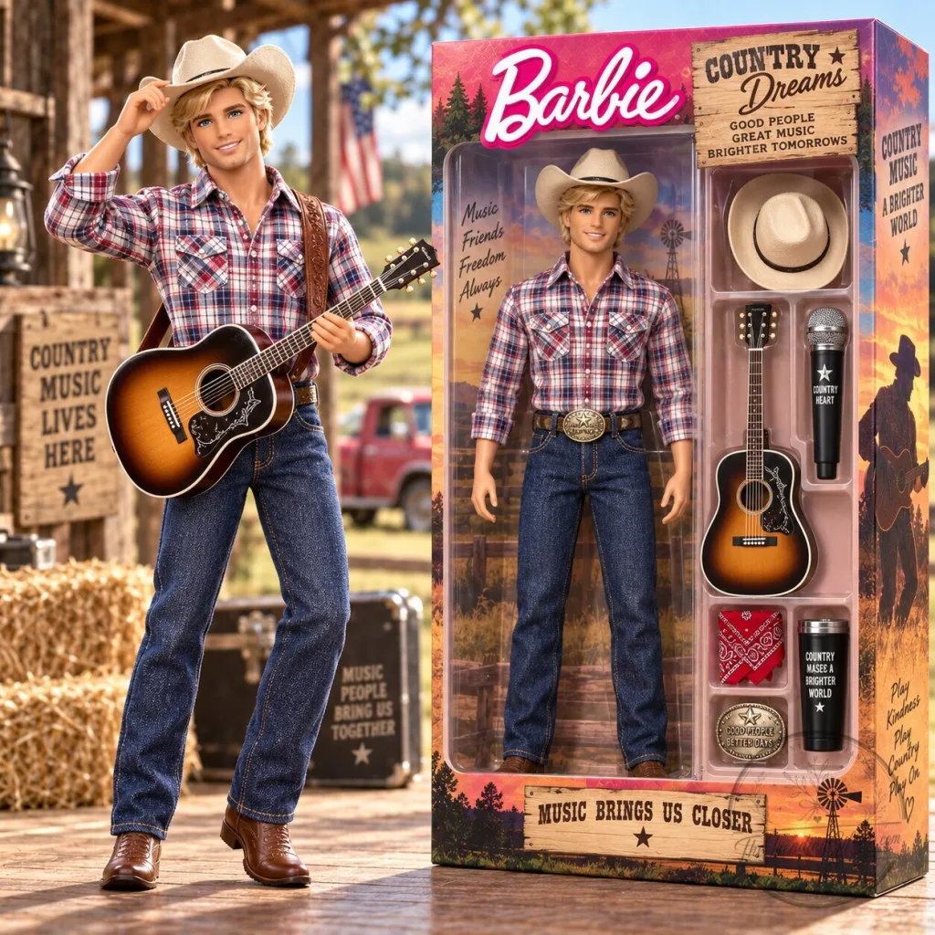 Barbie Ken Country Dreams Music Collection Commemorative Doll Figure Barbie Ken Country Dreams Music Collection Commemorative Doll Figure