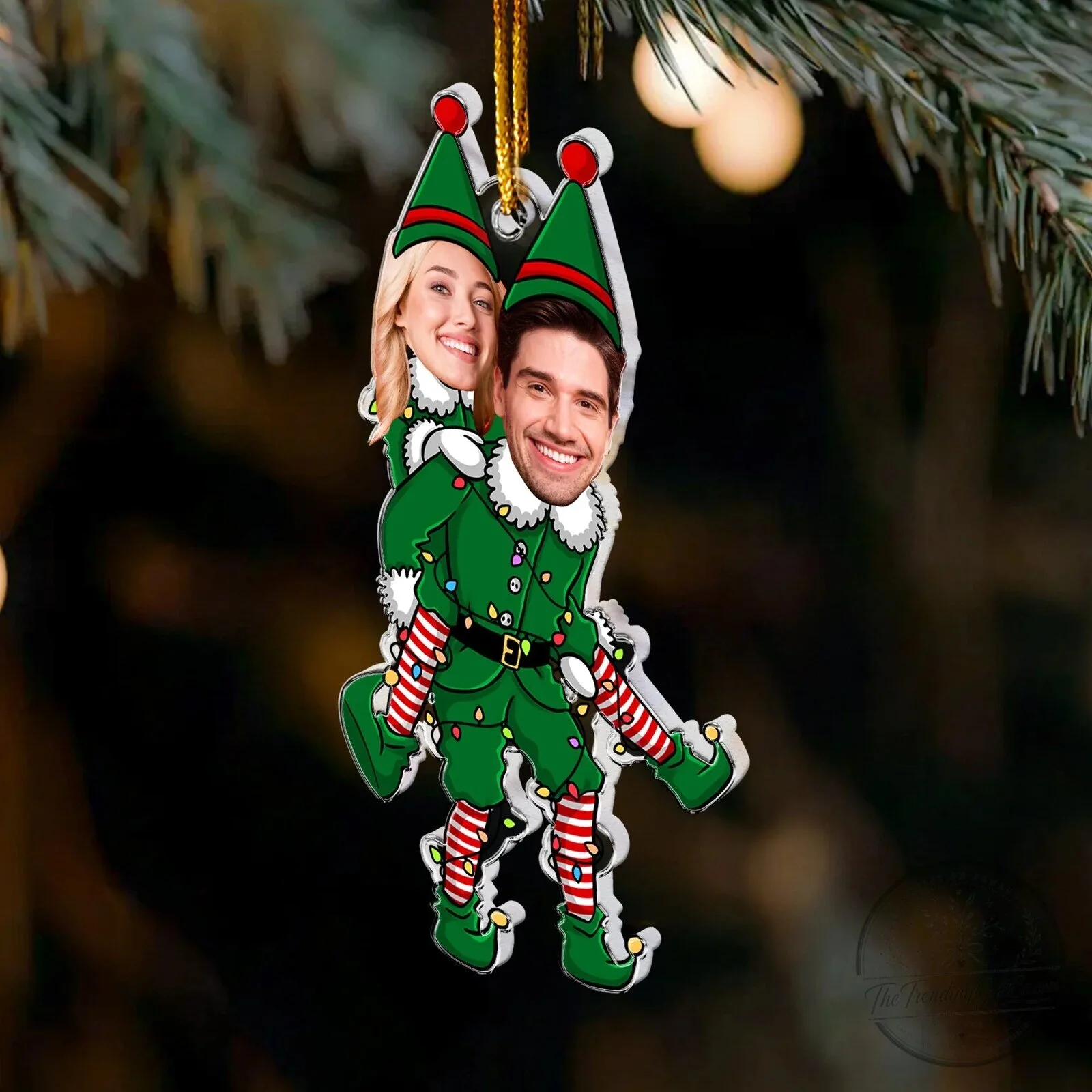 Personalized Couple Elf Christmas Ornament Custom Photo Funny Holiday Gift 11 Personalized Couple Elf Christmas Ornament Custom Photo Funny Holiday Gift
