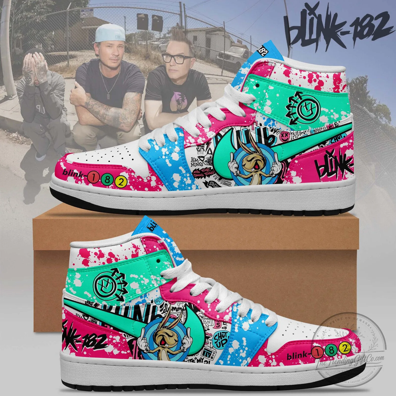 Blink-182 All The Small Things Graffiti High Top Shoes 1 Blink-182 All The Small Things Graffiti High Top Shoes