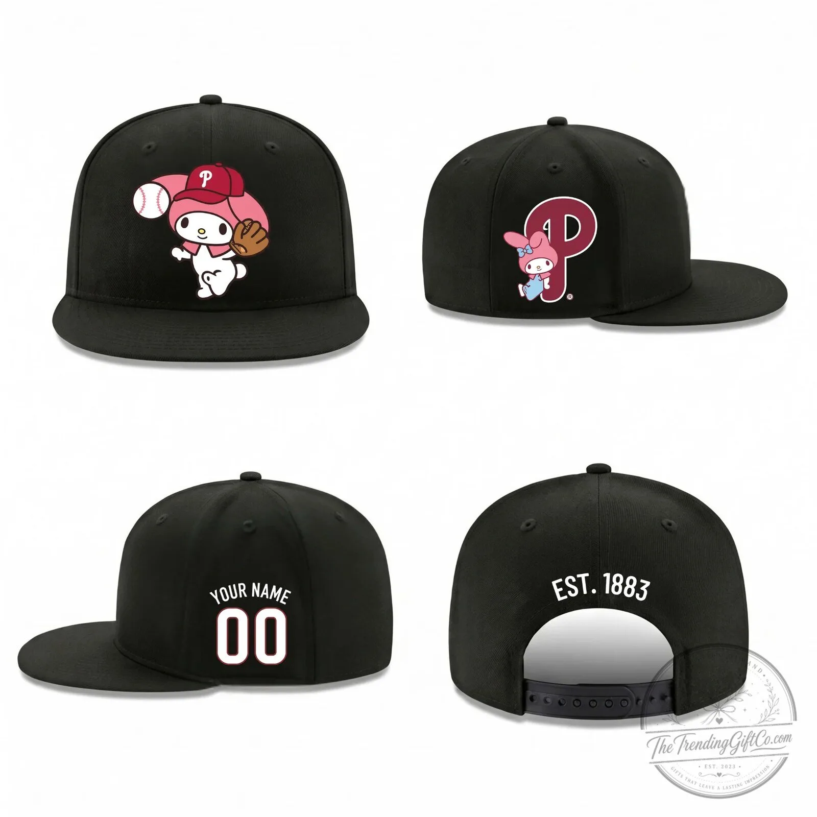 Philadelphia Phillies My Melody Baseball Personalized Snapback Cap Hat 6 Philadelphia Phillies My Melody Baseball Personalized Snapback Cap Hat