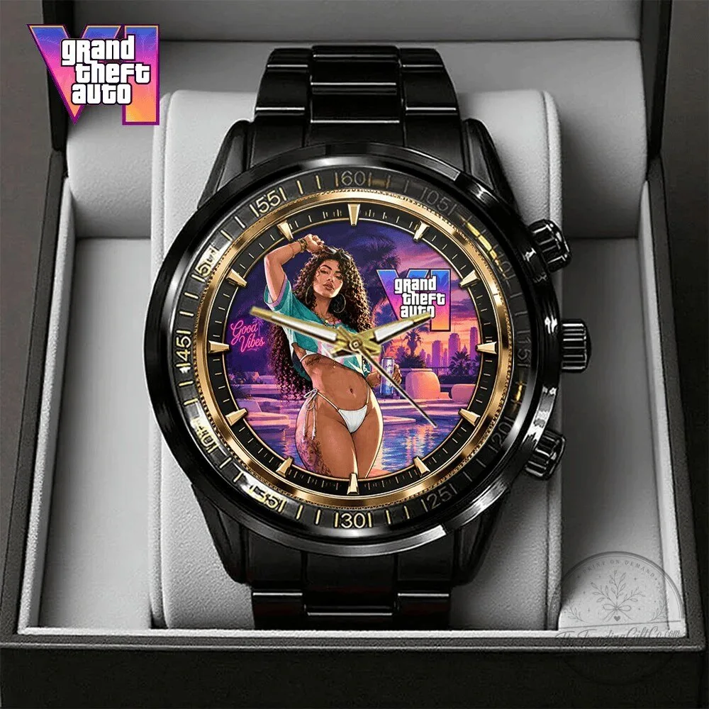 Grand Theft Auto Video Game Black Stainless Steel Watch 1 Grand Theft Auto Video Game Black Stainless Steel Watch