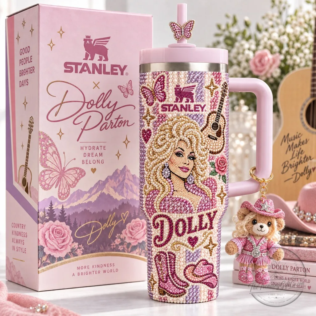 Dolly Parton Stanley Tumbler With Handle And Straw Dolly Parton Stanley Tumbler With Handle And Straw