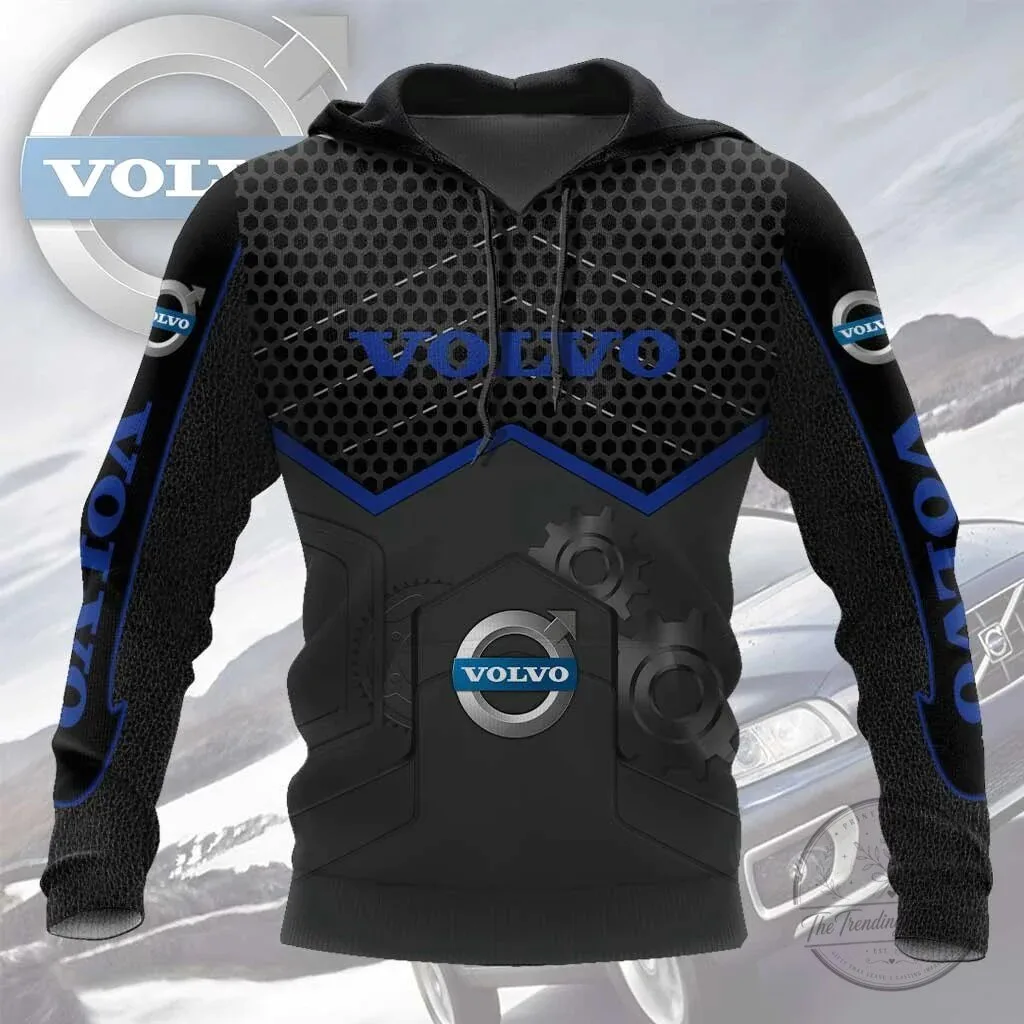 Volvo Car Company Blue Logo All Over Print Hoodie