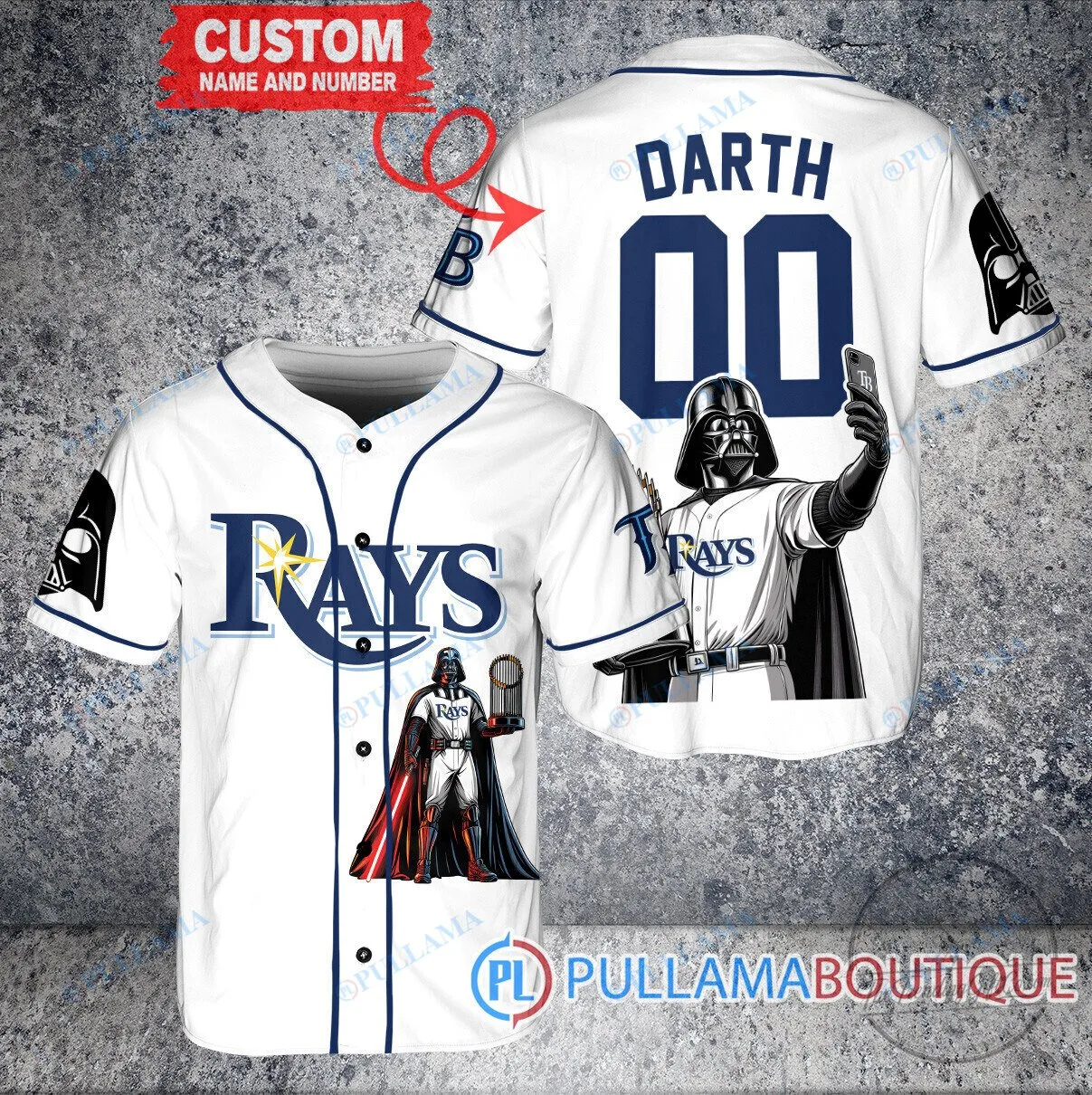 Tampa Bay Rays Baseball Darth Vader Star Wars World Series Trophy Baseball Jersey 1 Tampa Bay Rays Baseball Darth Vader Star Wars World Series Trophy Baseball Jersey