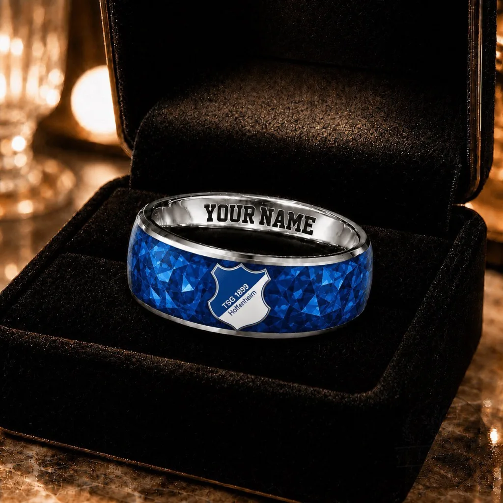 TSG 1899 Hoffenheim Bundesliga Football Club Custom Name Ring for Fan TSG 1899 Hoffenheim Bundesliga Football Club Custom Name Ring for Fan
