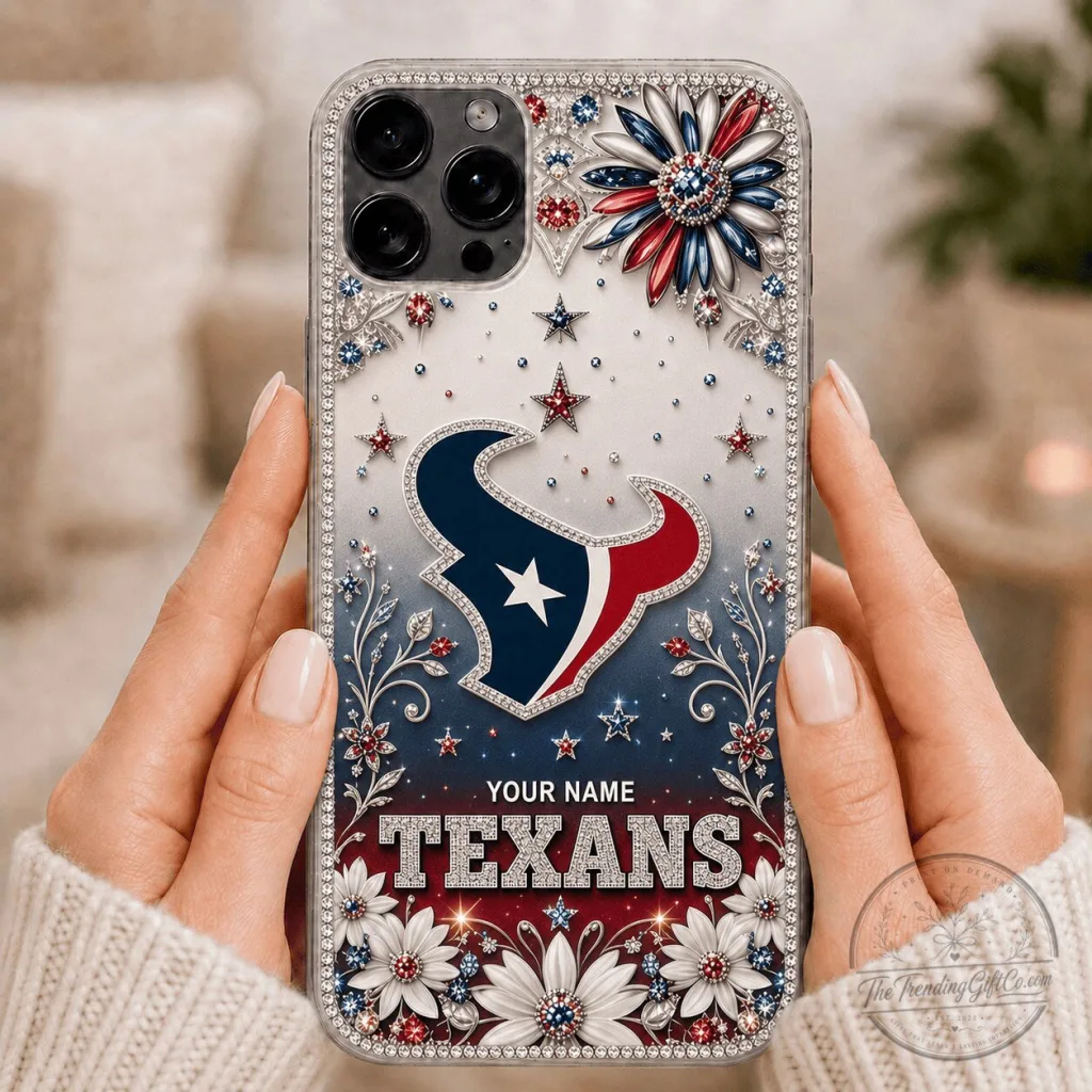 Houston Texans NFL Football Team Custom Name Phone Case for iPhone Houston Texans NFL Football Team Custom Name Phone Case for iPhone