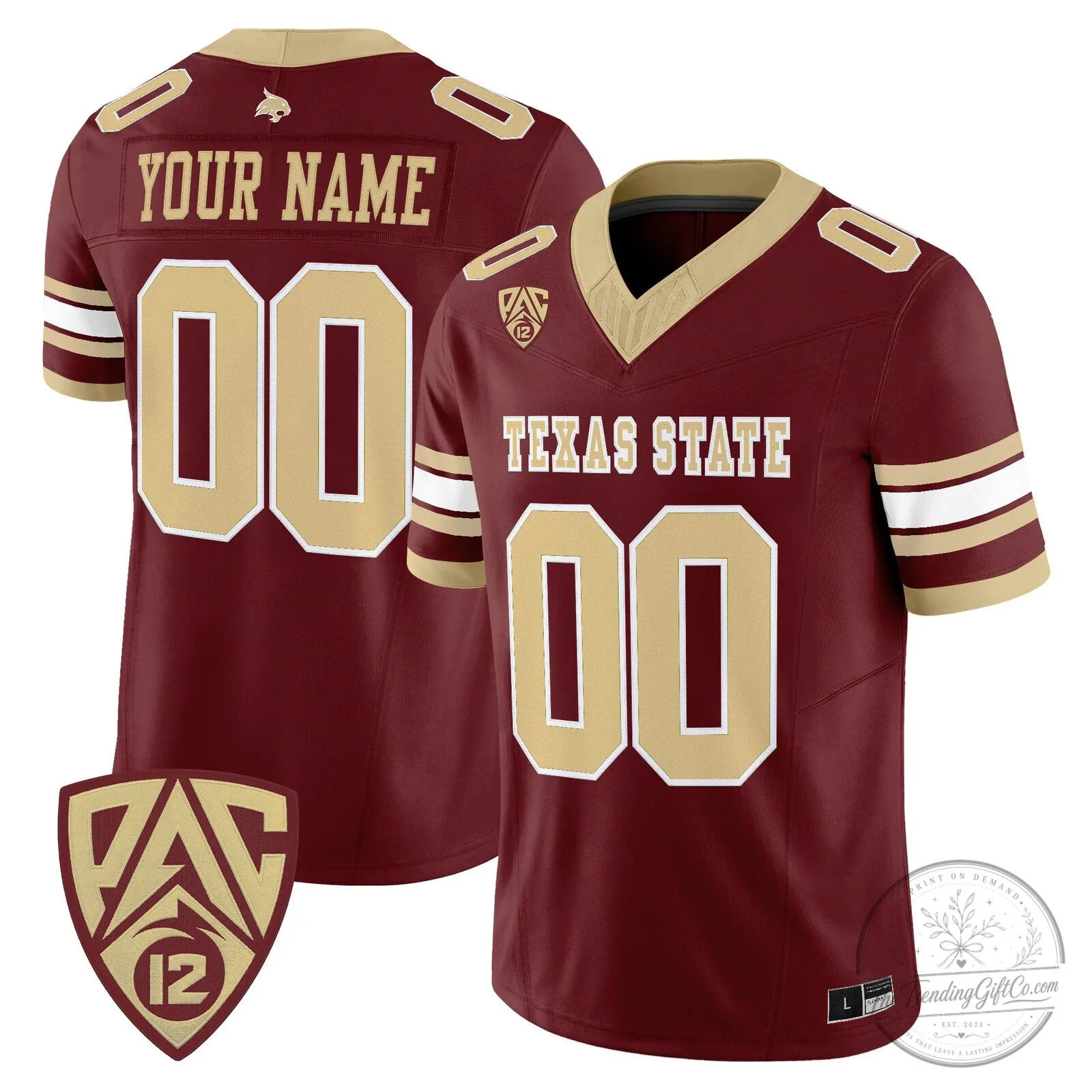 Customizable Football Jersey for Texas State Bobcats