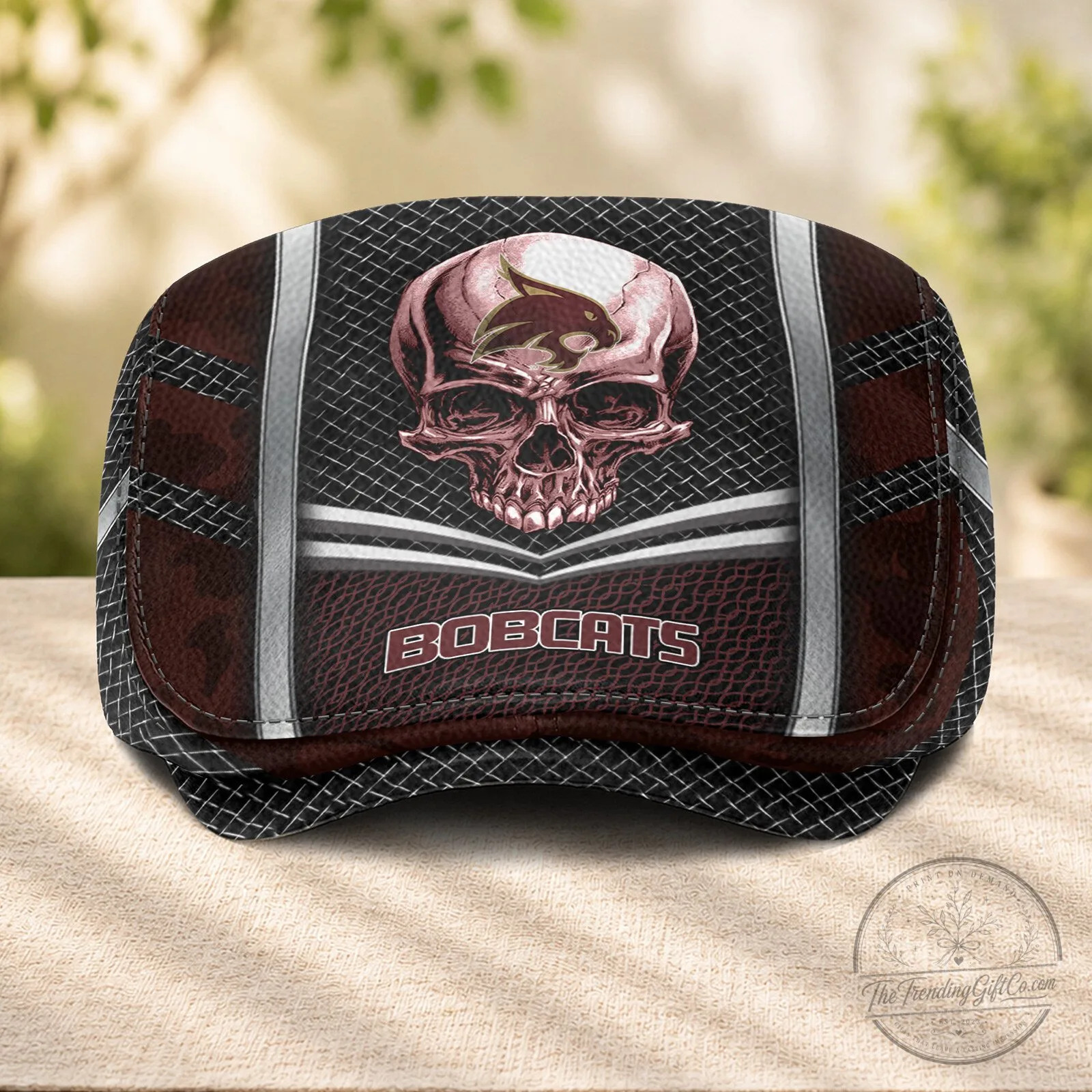 Texas State Bobcats Skull Pattern Flat Cap, Stylish Golf Hat for Men and Women 6 Texas State Bobcats Skull Pattern Flat Cap, Stylish Golf Hat for Men and Women