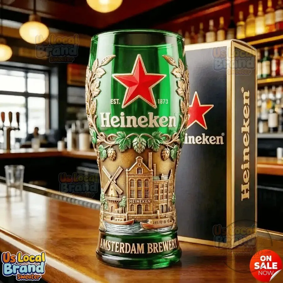 Heineken Est 1873 Amsterdam Brewery Beer Drinking Glass 3 Heineken Est 1873 Amsterdam Brewery Beer Drinking Glass