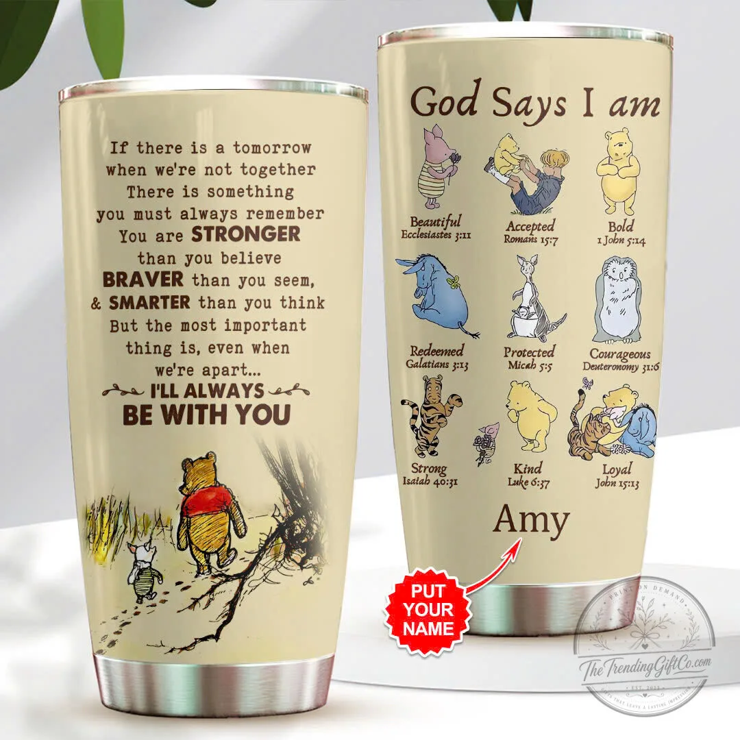 Winnie the Pooh Christian Bible Verse Personalized Tumbler