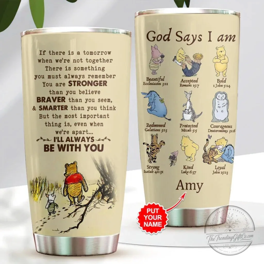 Winnie the Pooh Christian Bible Verse Personalized Tumbler 6 Winnie the Pooh Christian Bible Verse Personalized Tumbler