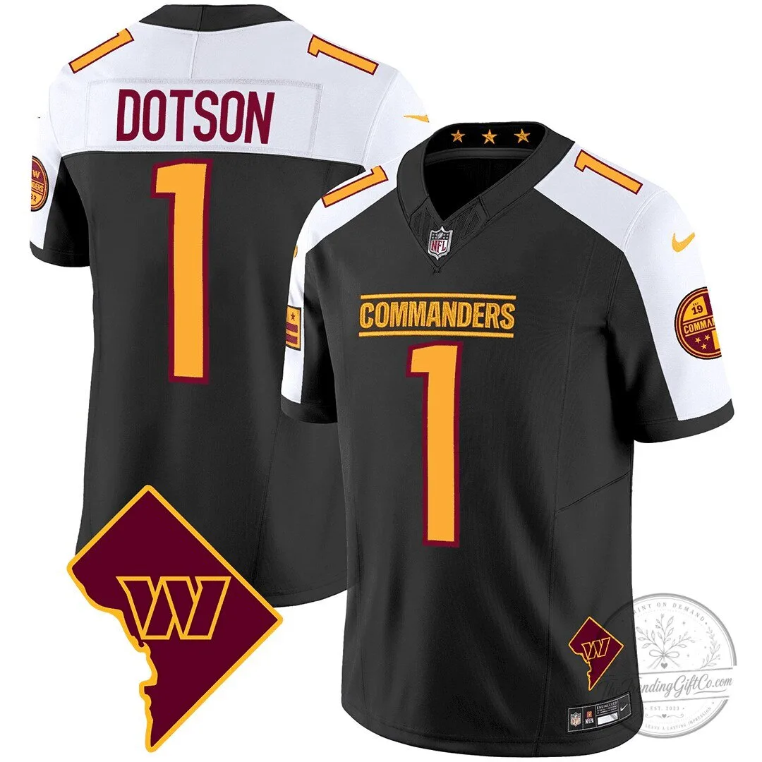 Washington Commanders Sam Howell Number 14 Black Football Jersey 29 Washington Commanders Sam Howell Number 14 Black Football Jersey
