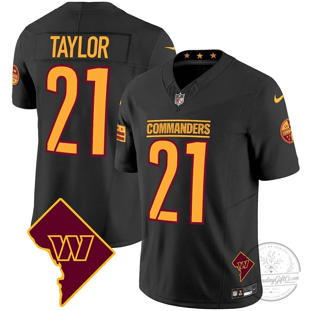 Washington Commanders Sam Howell Number 14 Black Football Jersey 42 Washington Commanders Sam Howell Number 14 Black Football Jersey