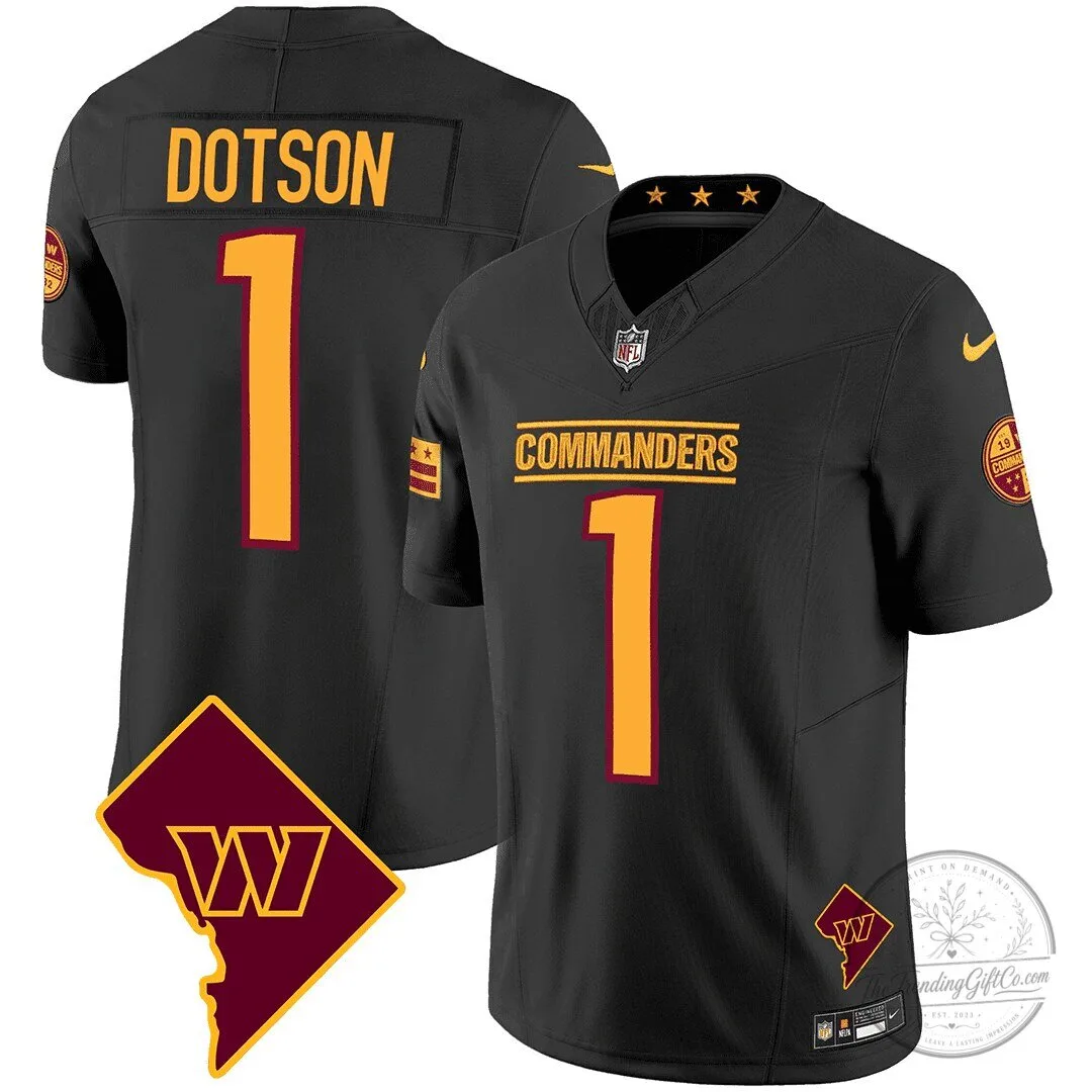 Washington Commanders Sam Howell Number 14 Black Football Jersey 44 Washington Commanders Sam Howell Number 14 Black Football Jersey