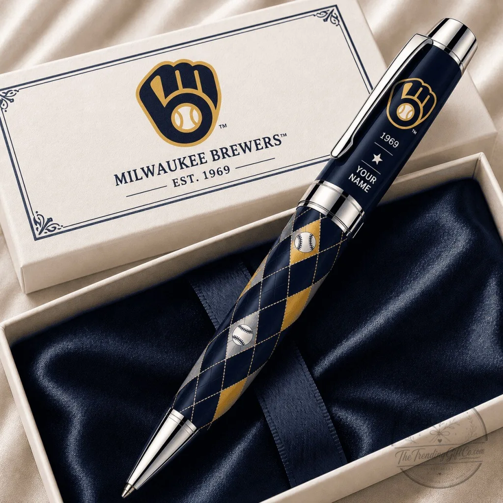 Milwaukee Brewers Baseball Diamond Pattern Personalized Ballpoint Pen Milwaukee Brewers Baseball Diamond Pattern Personalized Ballpoint Pen