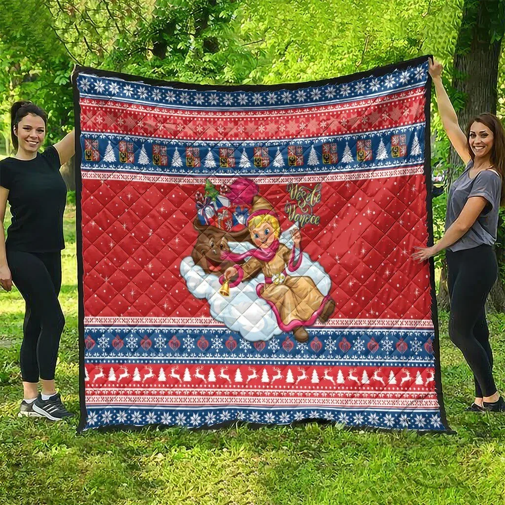 Czech Republic Christmas Jezisek Vesele Vanoce Quilt Blanket 9 Czech Republic Christmas Jezisek Vesele Vanoce Quilt Blanket