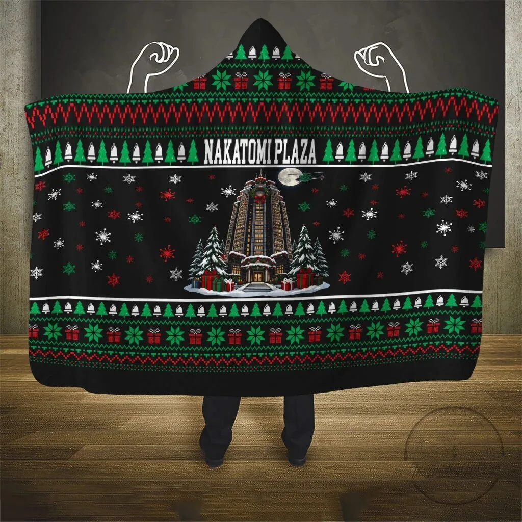 Nakatomi Plaza Christmas Party Ugly Sweater Style Hooded Blanket 6 Nakatomi Plaza Christmas Party Ugly Sweater Style Hooded Blanket