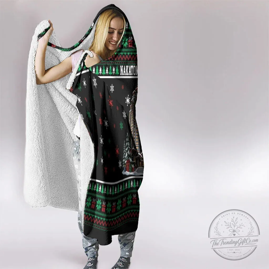 Nakatomi Plaza Christmas Party Ugly Sweater Style Hooded Blanket 8 Nakatomi Plaza Christmas Party Ugly Sweater Style Hooded Blanket