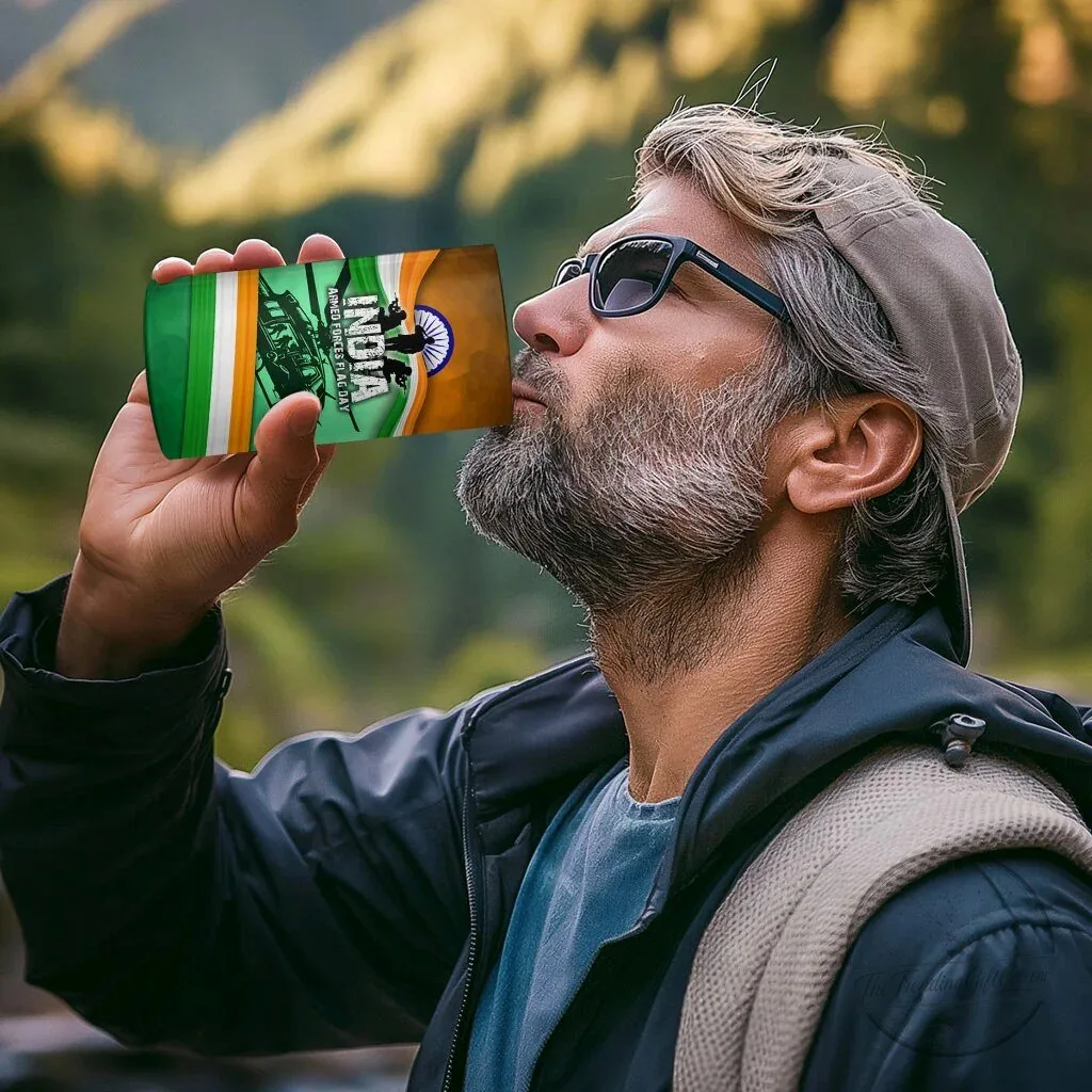 India Armed Forces Flag Day Patriotic Indian Military Can Cooler Tumbler 13 India Armed Forces Flag Day Patriotic Indian Military Can Cooler Tumbler