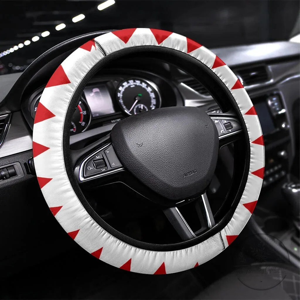 Bahrain National Day Steering Wheel Cover Cultural Emblem Flag Horse Knight