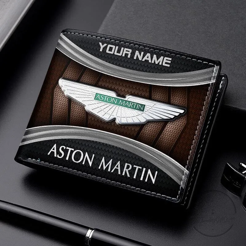 Aston Martin Personalized Name Bi-Fold Leather Wallet for Men 9 Aston Martin Personalized Name Bi-Fold Leather Wallet for Men