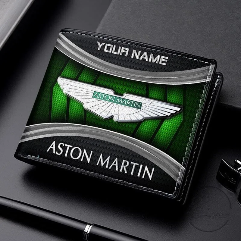 Aston Martin Personalized Name Bi-Fold Leather Wallet for Men 11 Aston Martin Personalized Name Bi-Fold Leather Wallet for Men